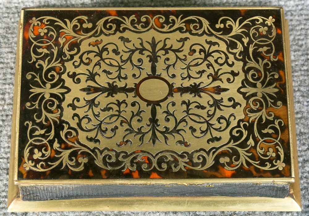Victorian Boulle Note Pad Holder