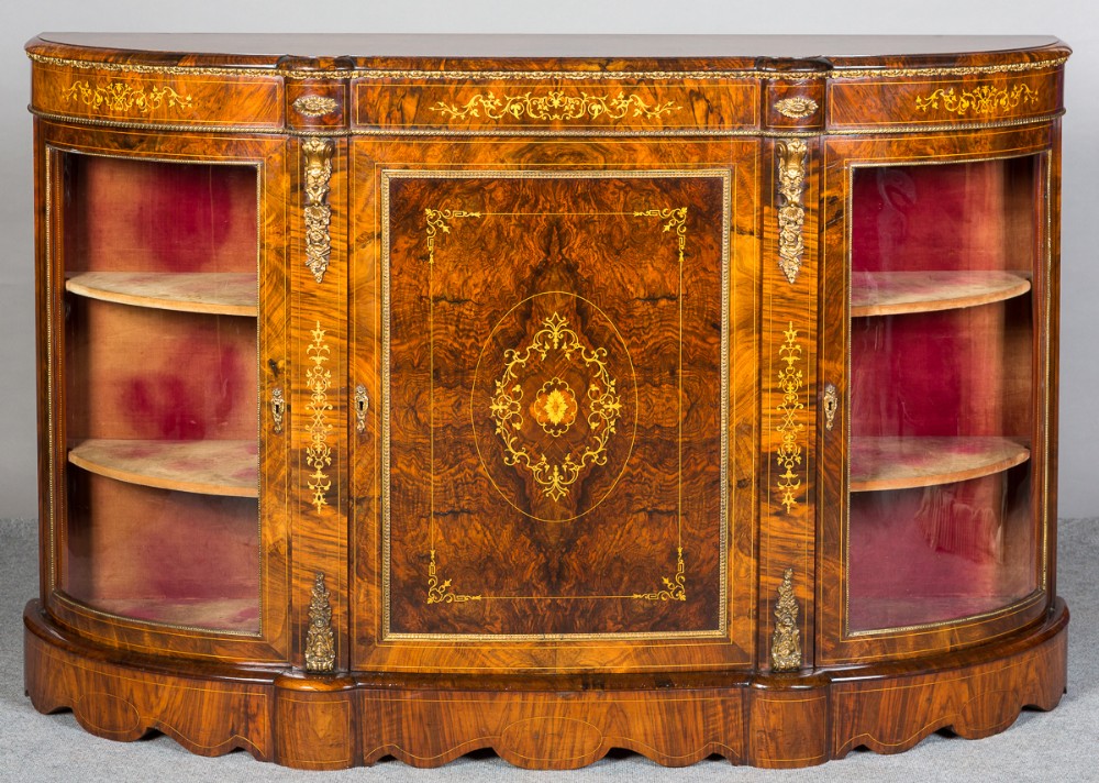 Fine Victorian Walnut Credenza