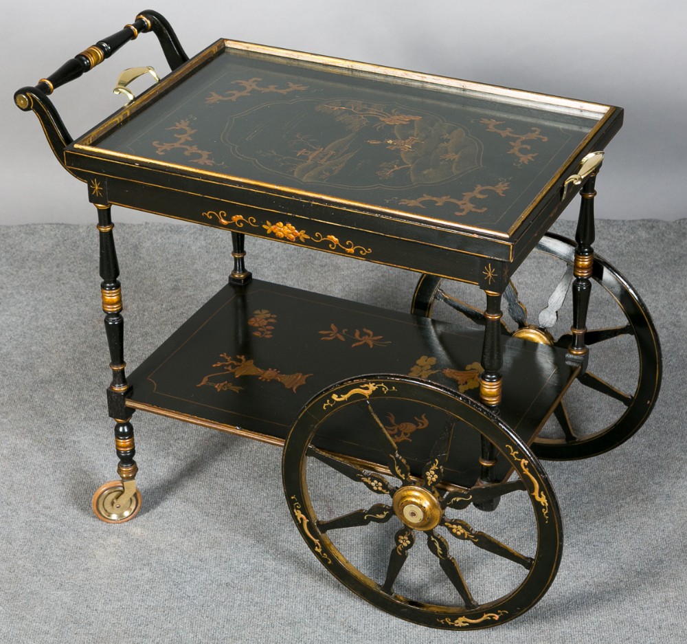 Unusual French Chinoiserie Drinks Trolley
