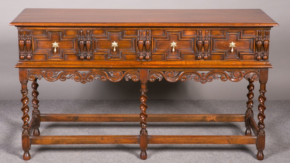 Walnut 2 Drawer Dresser/ Sideboard