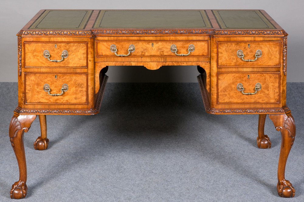 An Attractive Walnut Chippendale Style Desk