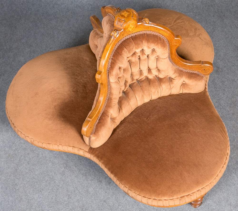 Victorian Walnut Conversation Seat