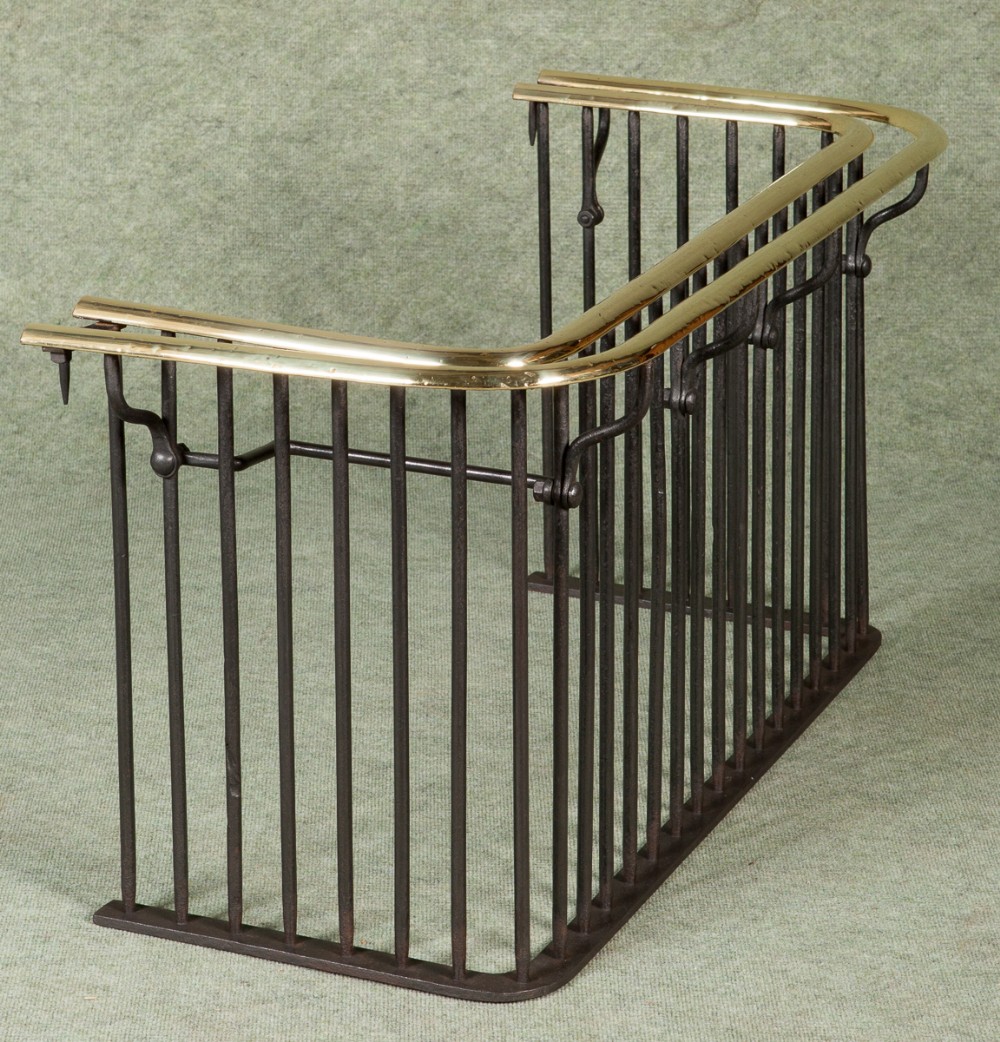 A Quality Brass and Iron Fire Guard