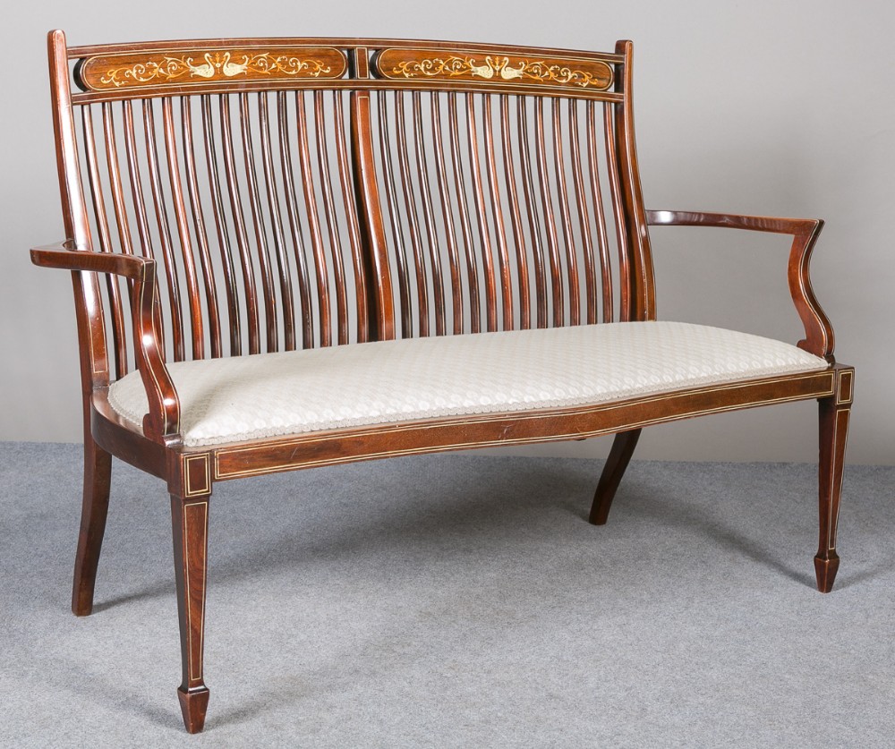 Edwardian Inlaid Settee