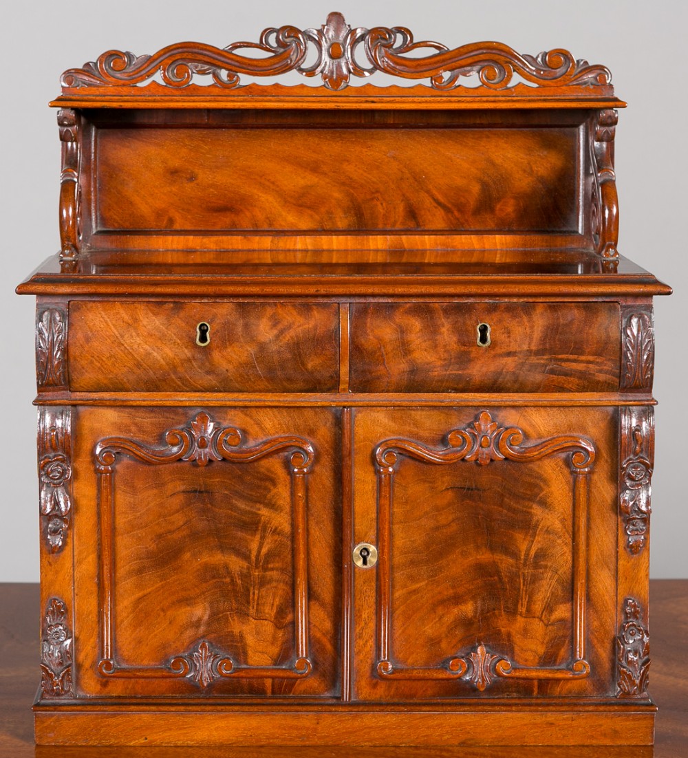 Miniature Victorian Mahogany Chiffonier.