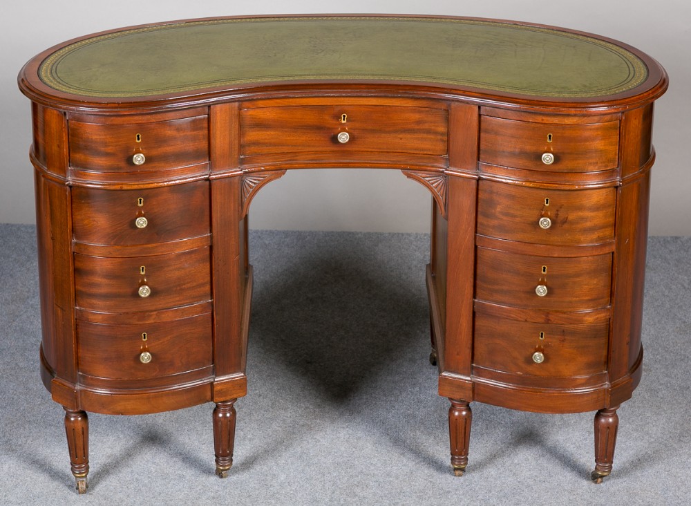 Edwardian Kidney Shaped Desk