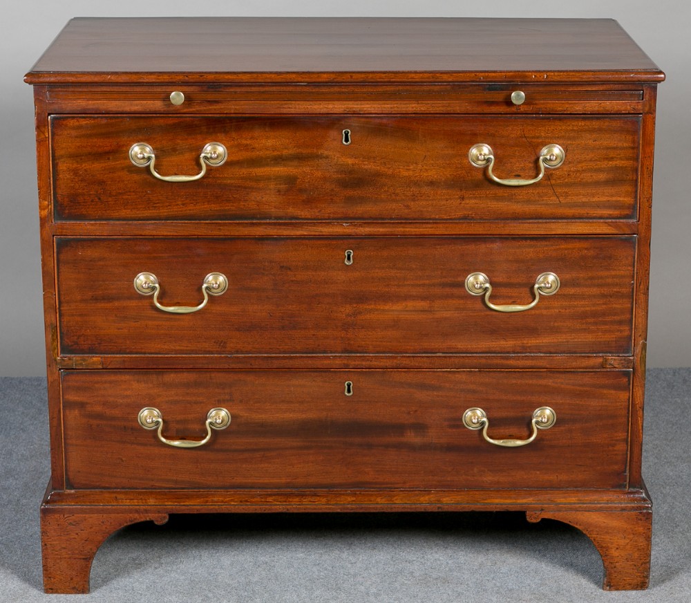 George III Mahogany Chest with Brushing Slide