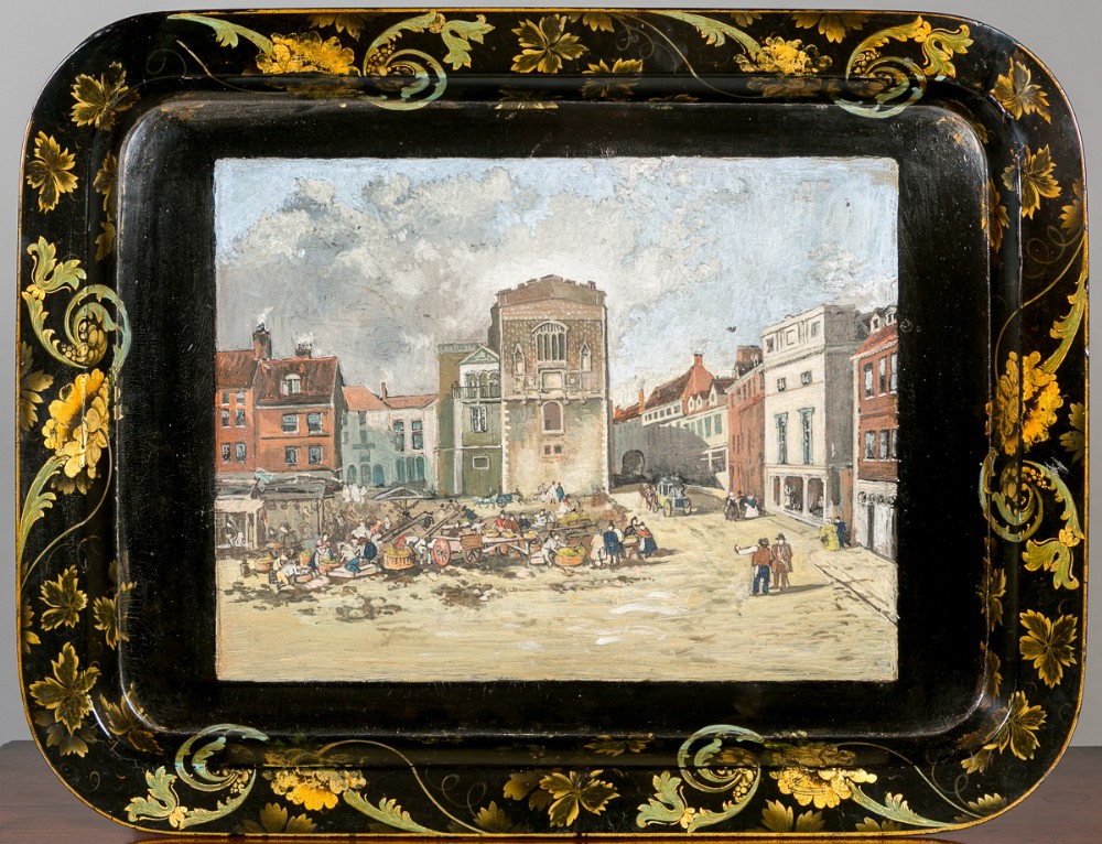 19th. Century Papier Mache Tray