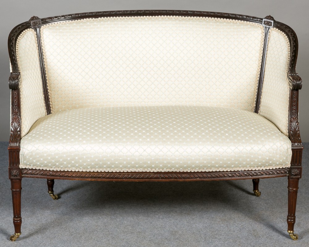 Antique Mahogany Hepplewhite Style Settee.
