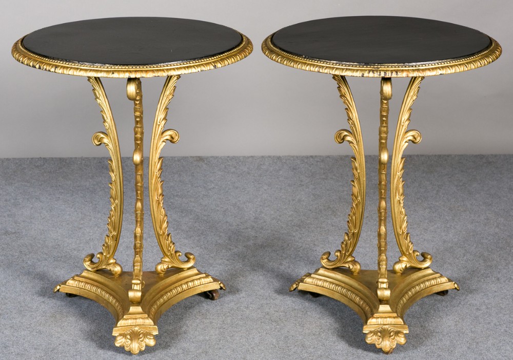 Pair of 19th.C. Cast Iron Conservatory Tables
