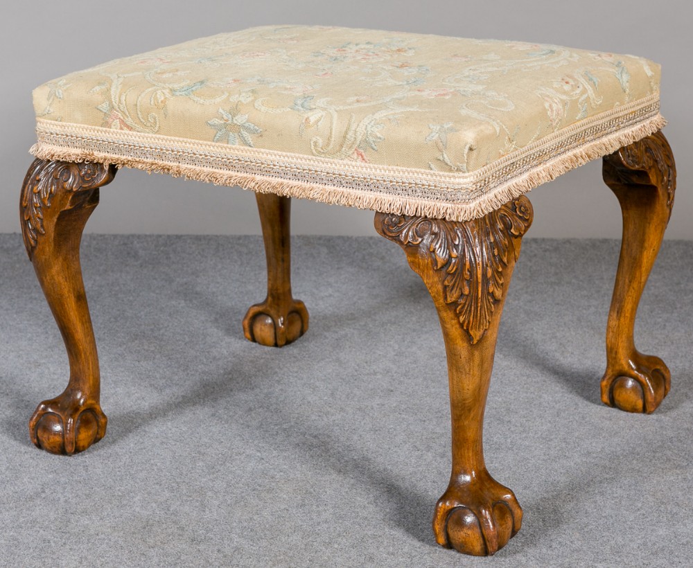 Georgian Style Walnut Stool