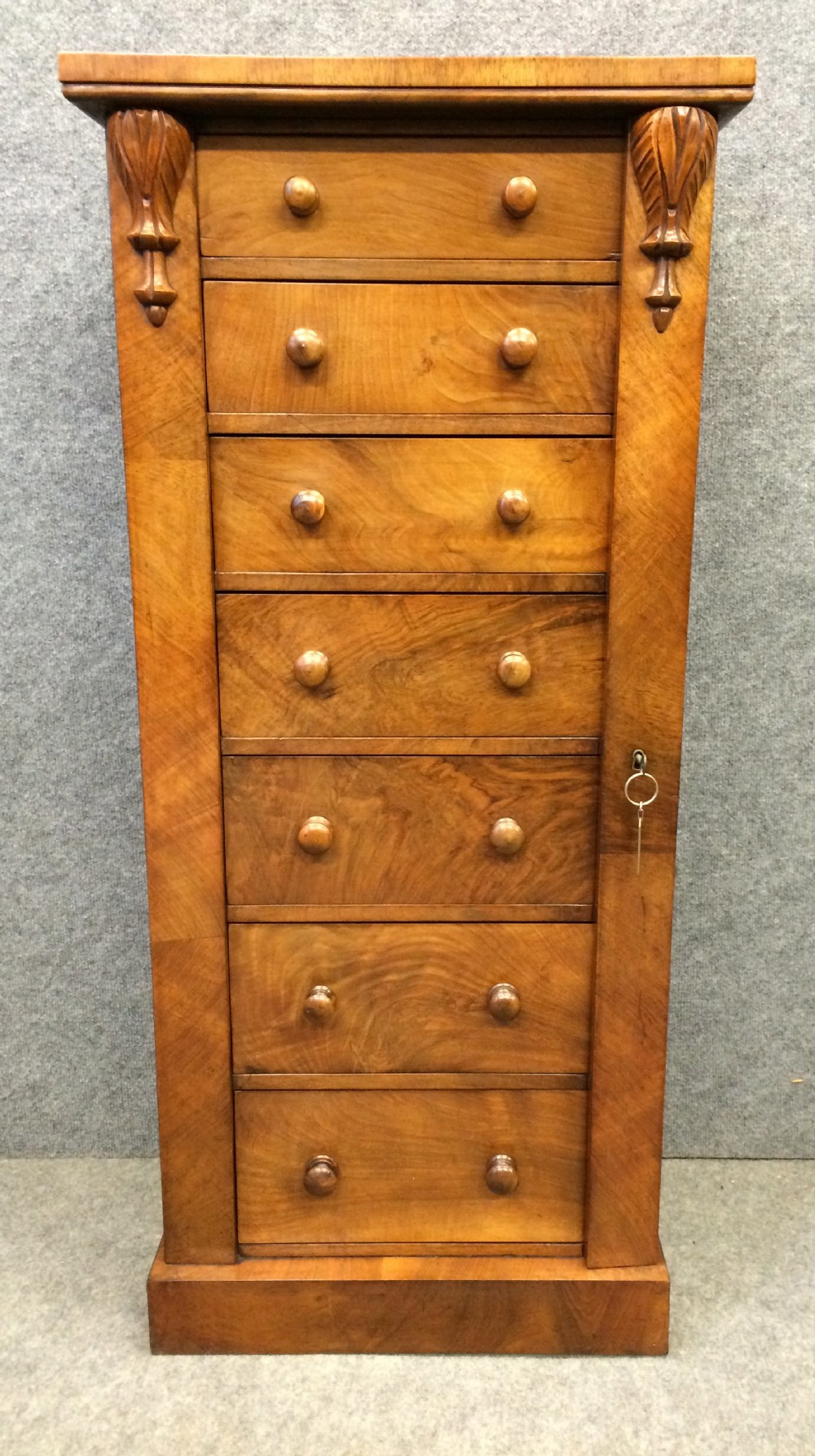 Victorian Walnut Wellington Chest