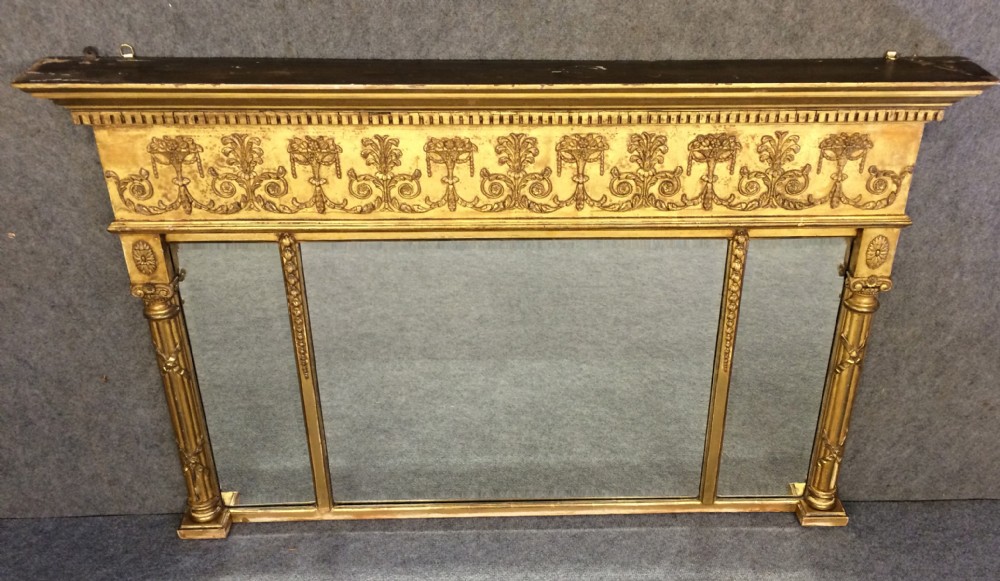  Regency Gilded Overmantle Mirror