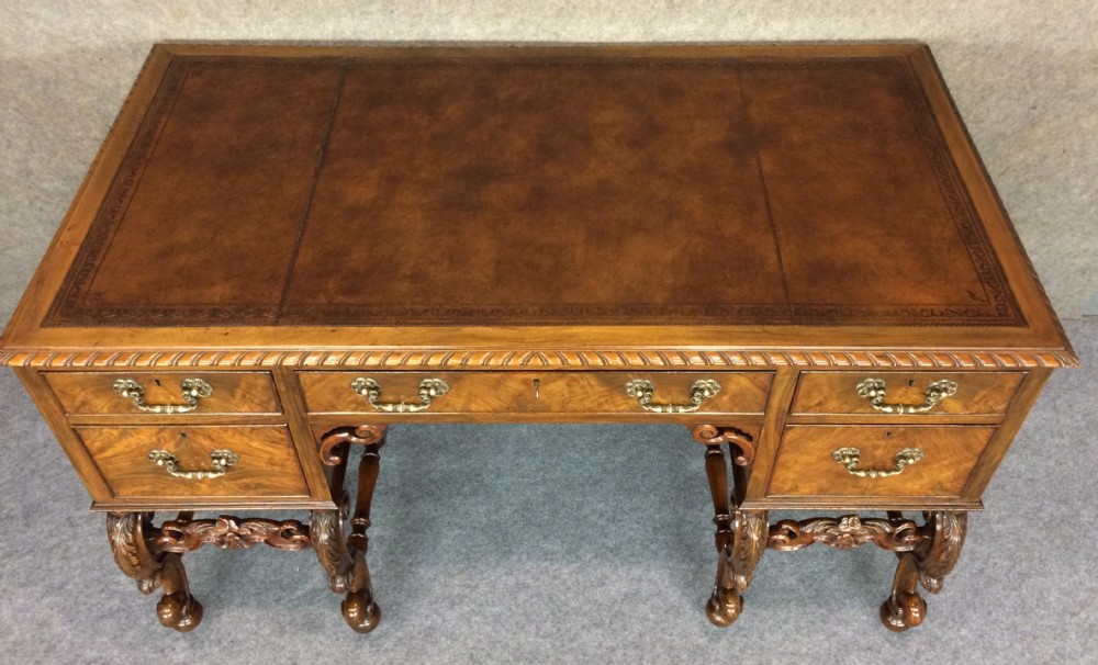 Antique Walnut Kneehole Desk