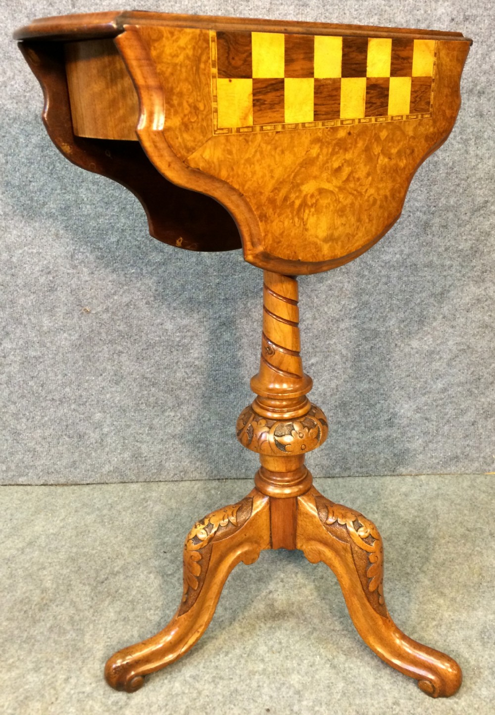 Victorian Inlaid Chess Table.