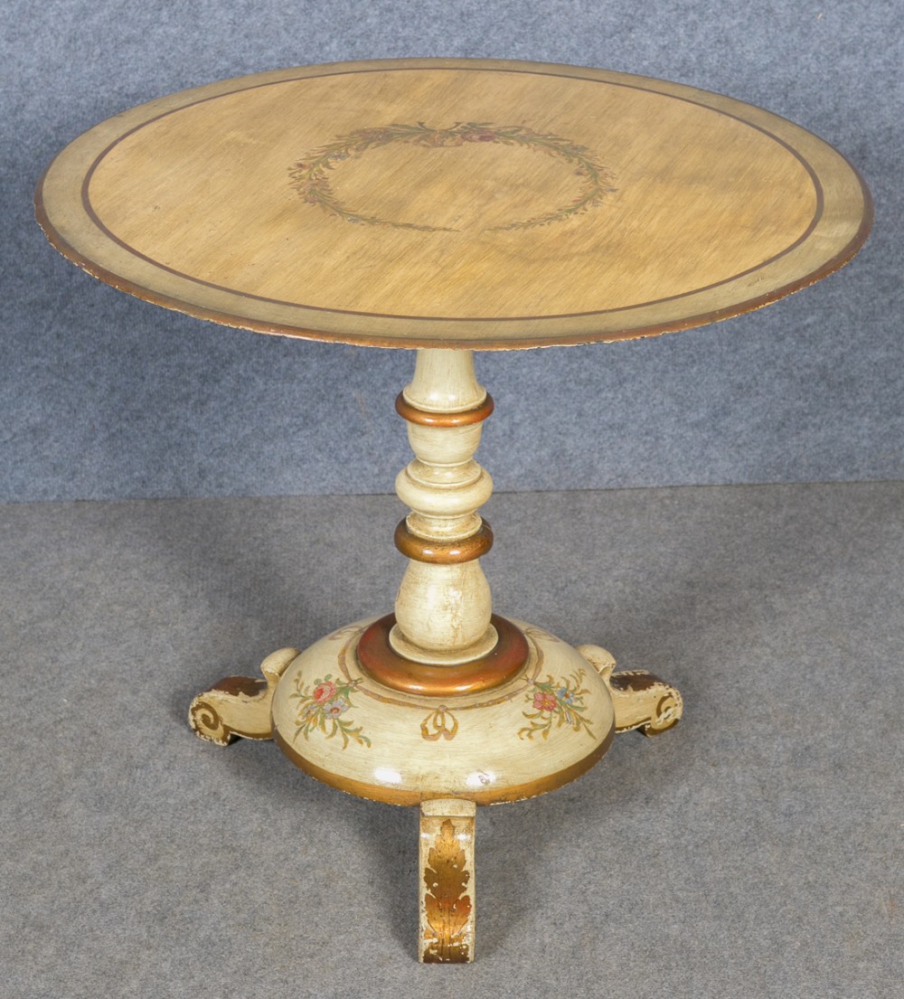 Unusual Original Painted French Table