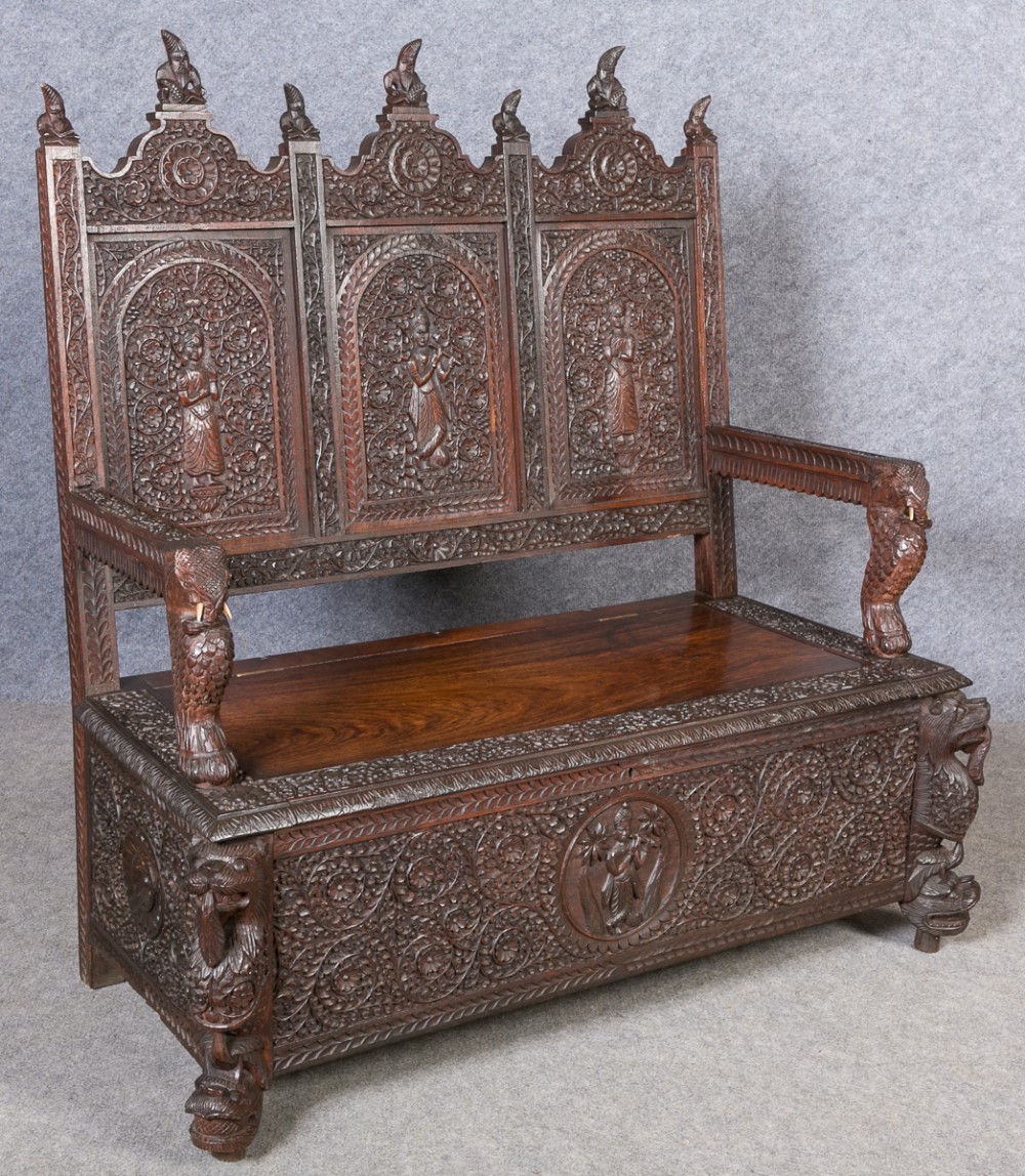 Anglo Indian Hall Seat / Bench