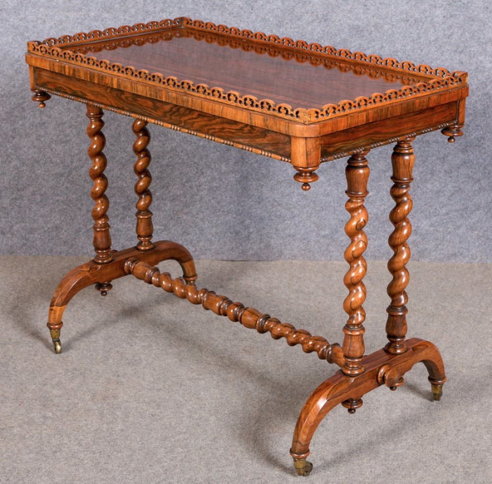 Rosewood Galleried Side Table