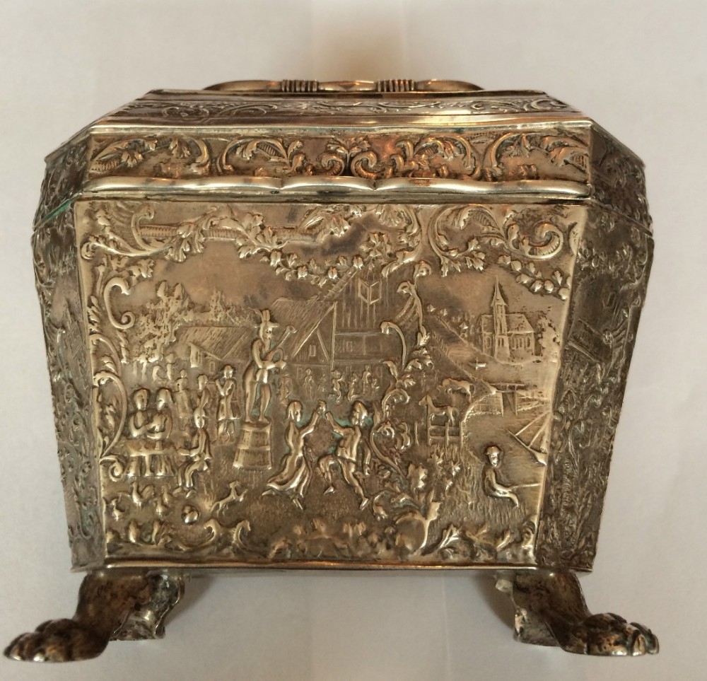 Dutch Silver Tea Caddy