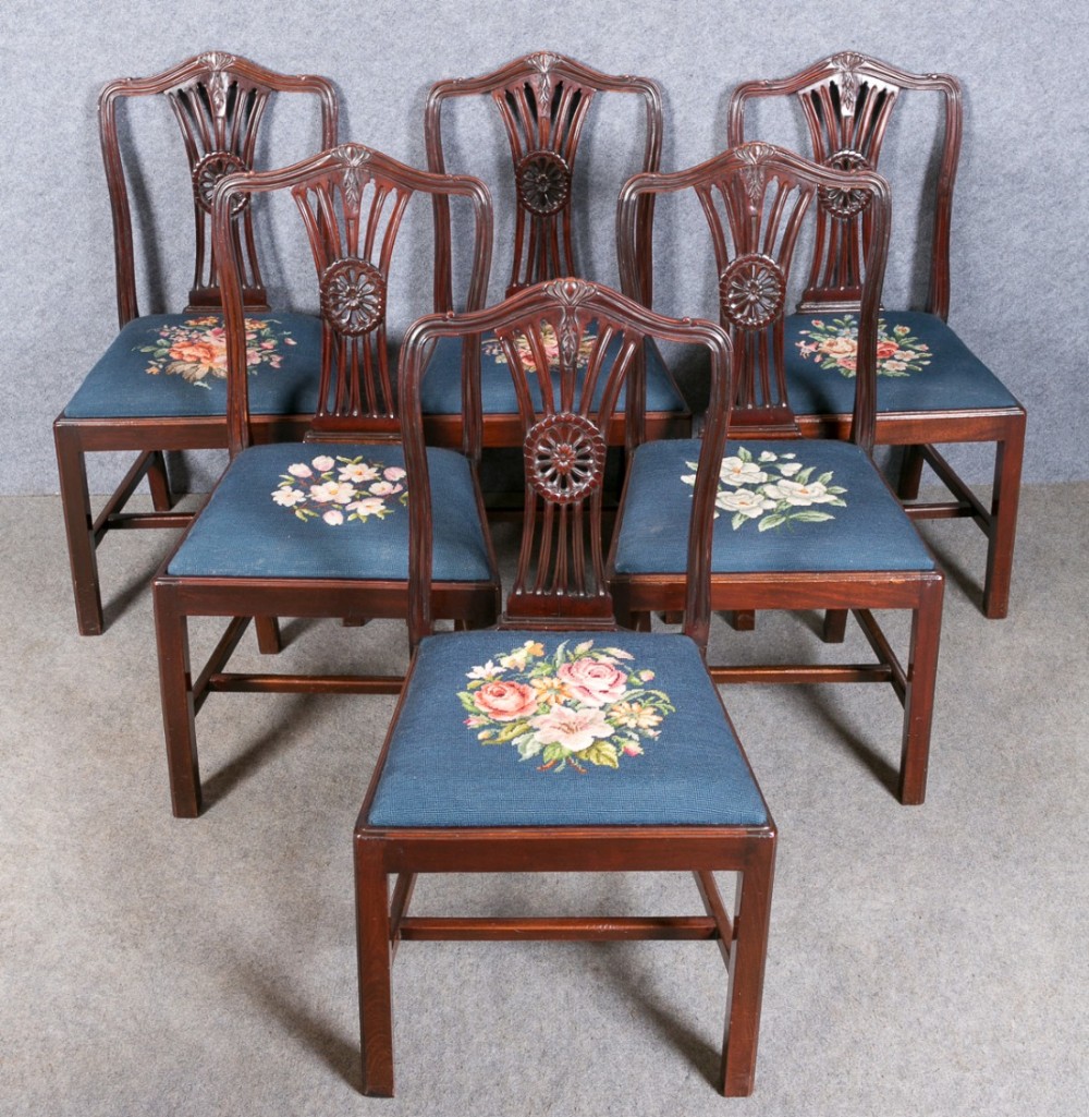6 Hepplewhite Style Dining Chairs