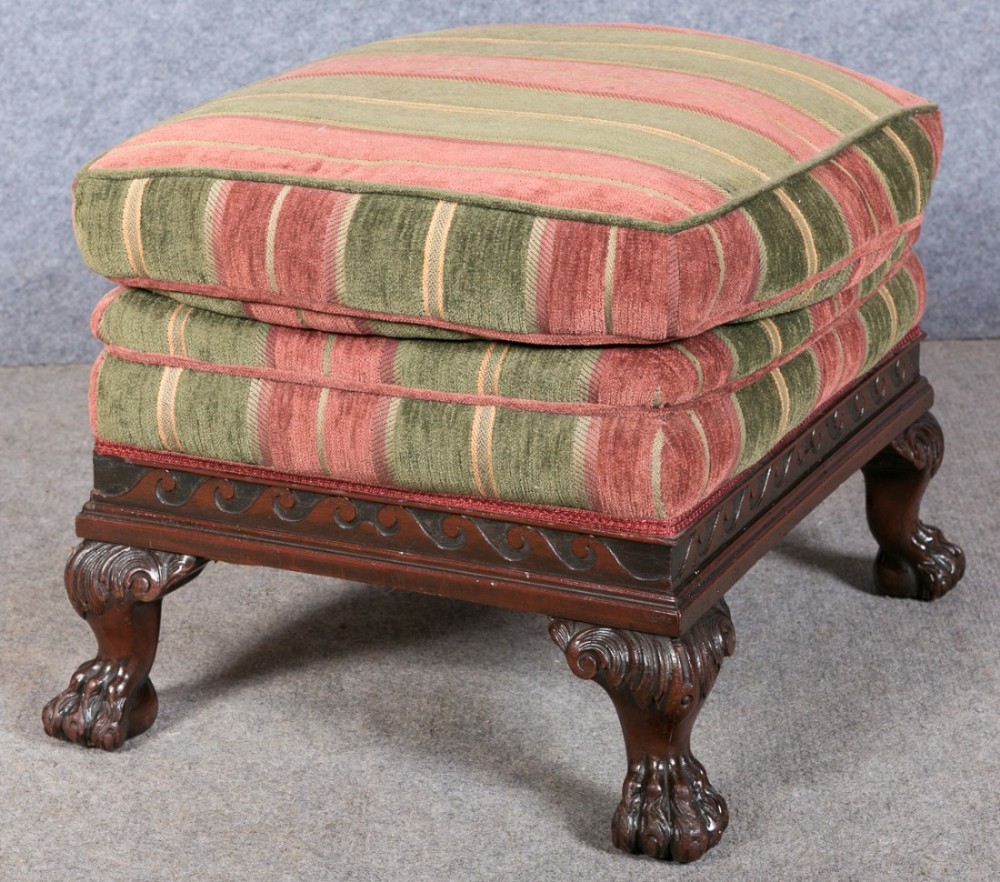 Chippendale Style Mahogany Stool