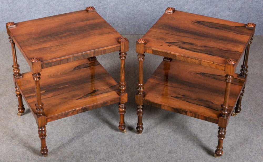 Pair of Rosewood End Tables (Adapted)