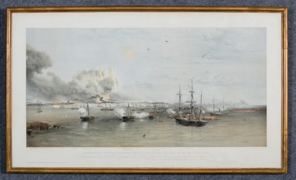 Framed Print of the English & French Bombardment of Sweaborg