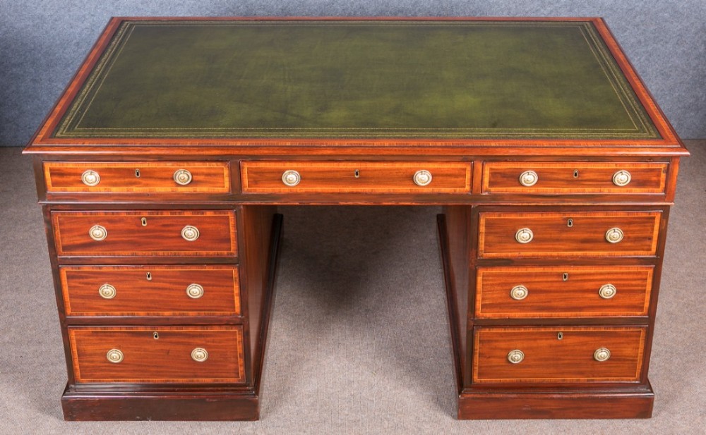 Superb Mahogany Partner's Desk