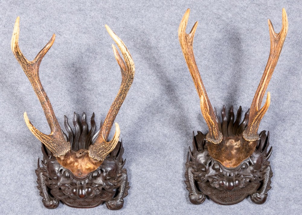 Pair Chinese Dragon Wall Hangings
