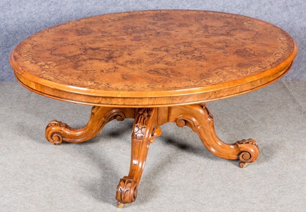Fine Victorian Inlaid Coffee Table 