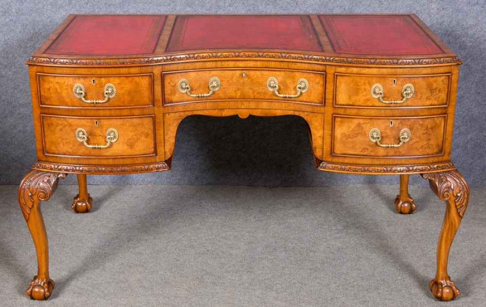 Burr Walnut Desk Writing Table