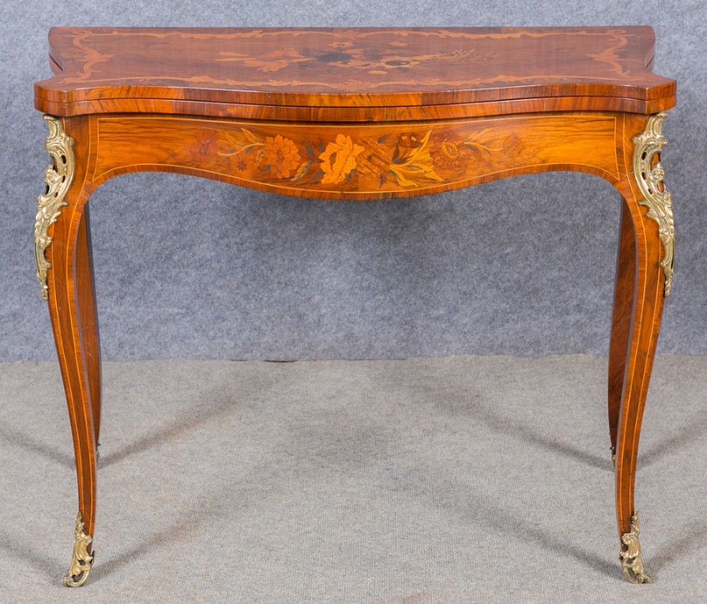 Marquetry Inlaid Card Table