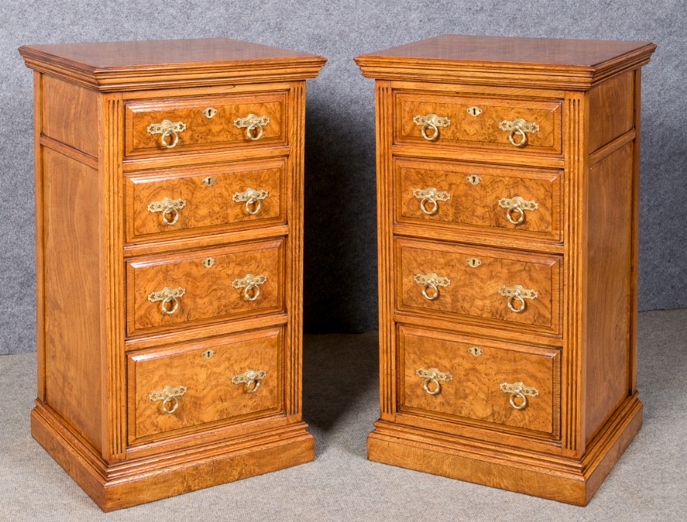 Fine Pair of Victorian Bedside Chests of Drawers