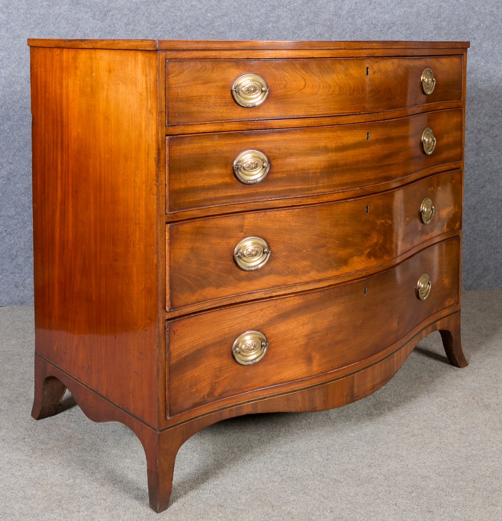 George III Serpentine Mahogany Chest Of Drawers
