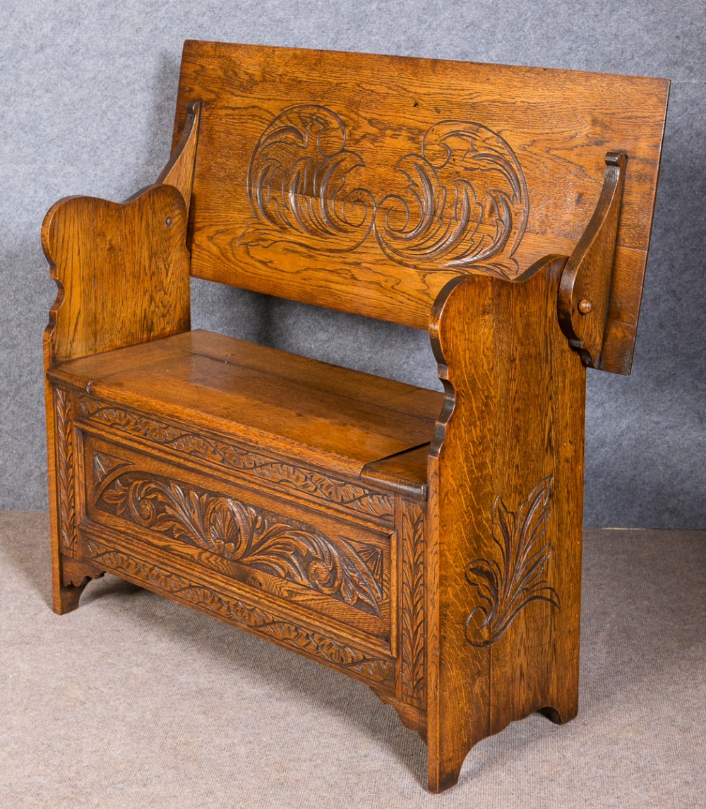 Oak Hall Seat Monks Bench