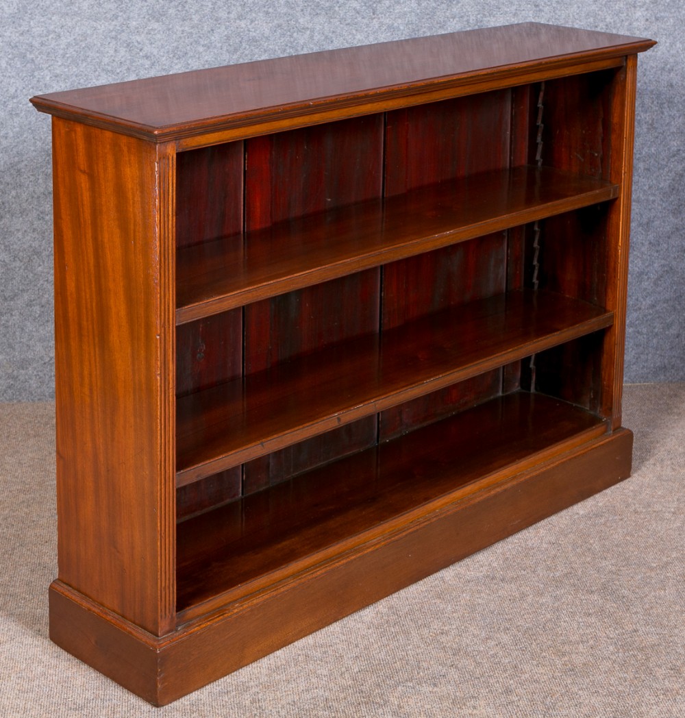 Edwardian Mahogany Open Bookcase