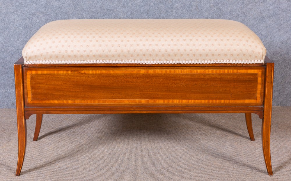 Edwardian Mahogany Window Seat