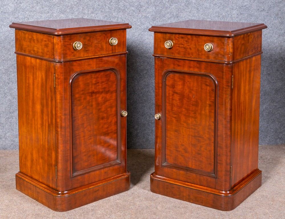 Pair Victorian Bedside Cabinets