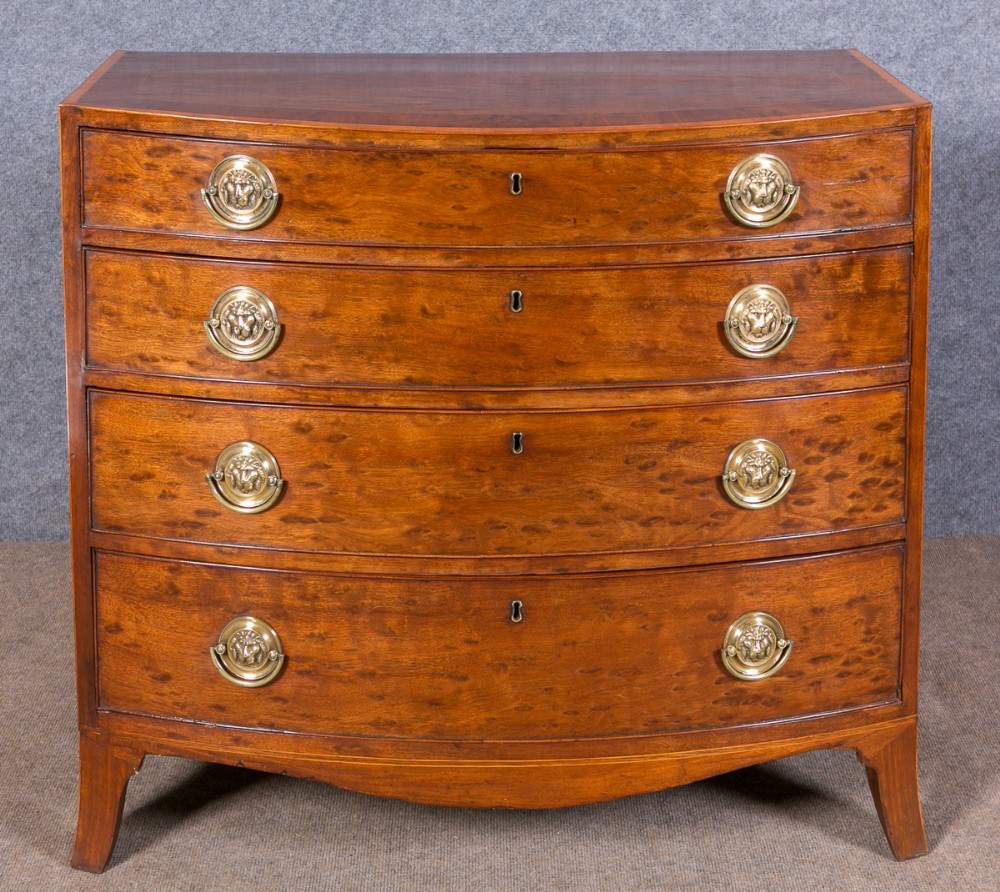 George III Bow Fronted Chest of Drawers
