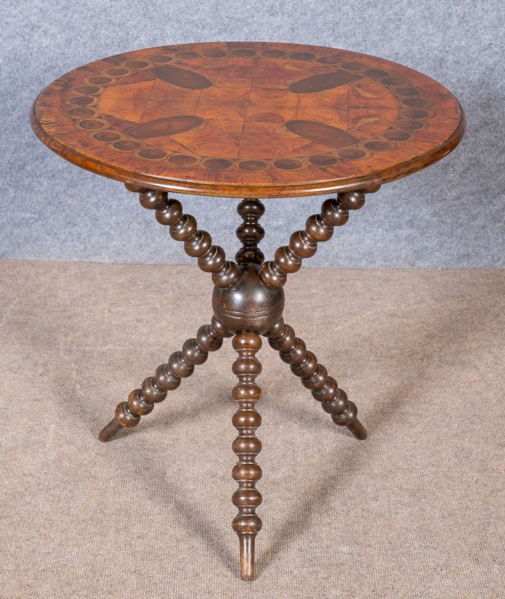 Oyster Veneered Gypsy Table