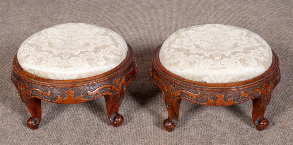 Pair Victorian Foot Stools