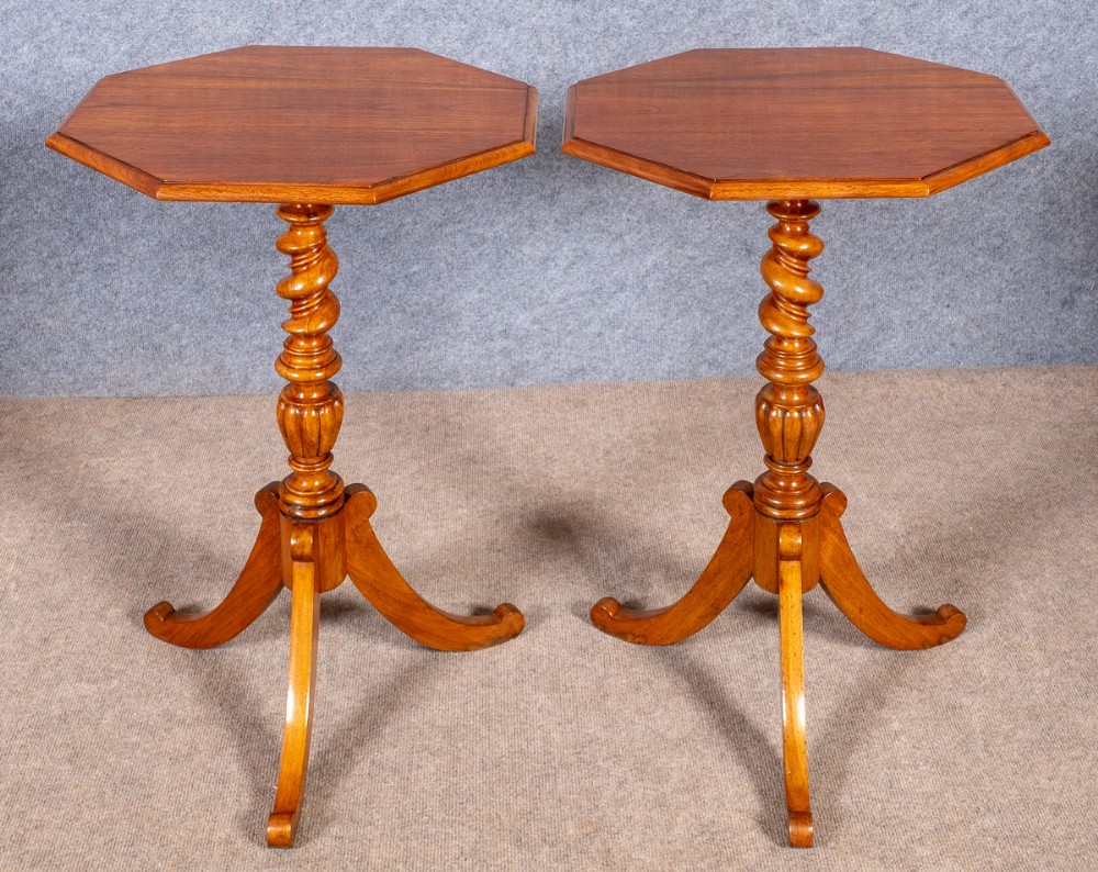 Pair of Victorian Walnut Occasional Tables