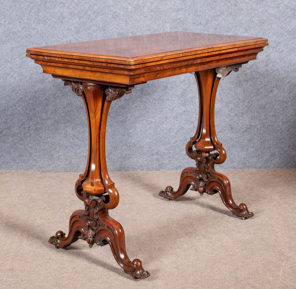 Victorian Walnut Card Table