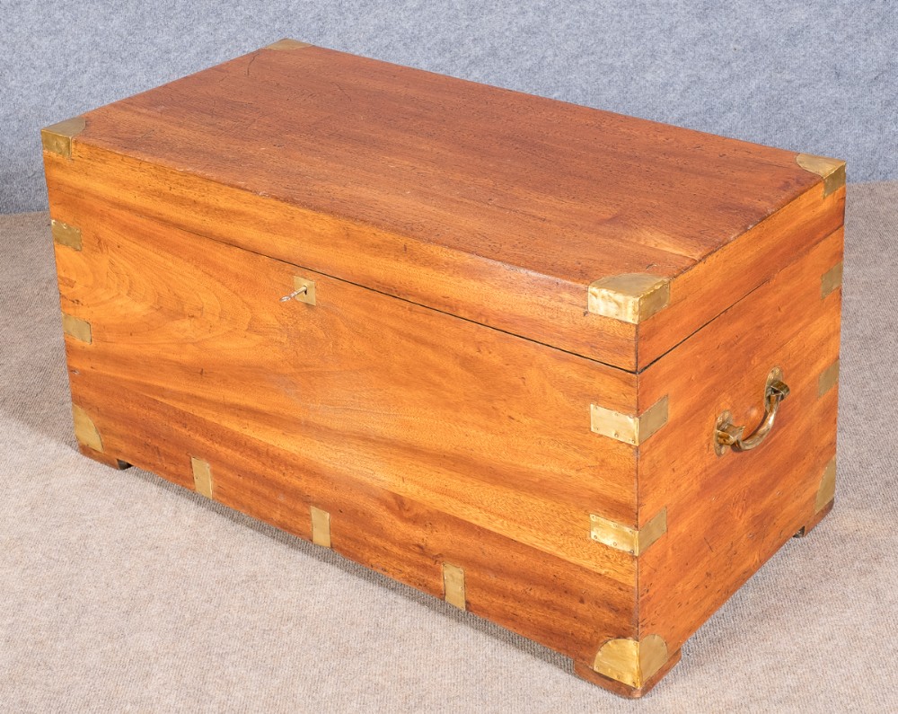19th.C. Camphor Wood Campaign Trunk