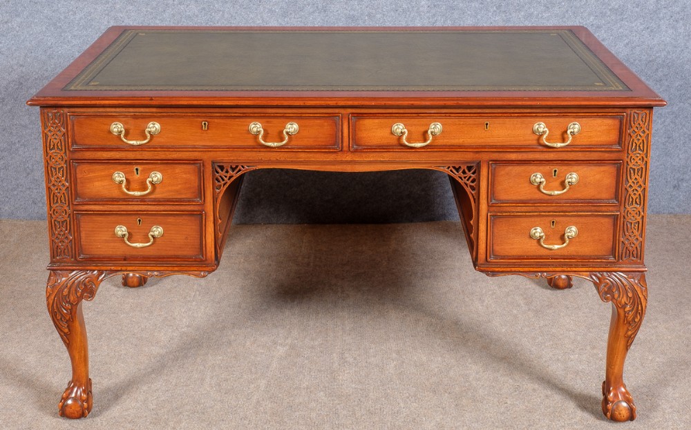 Maple & Co Chippendale Style Desk