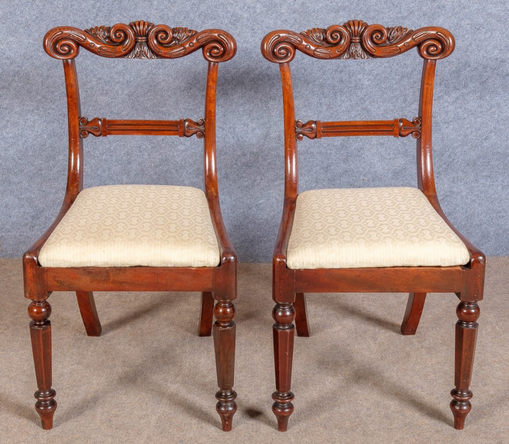 Pair of William IV. Mahogany Side Chairs