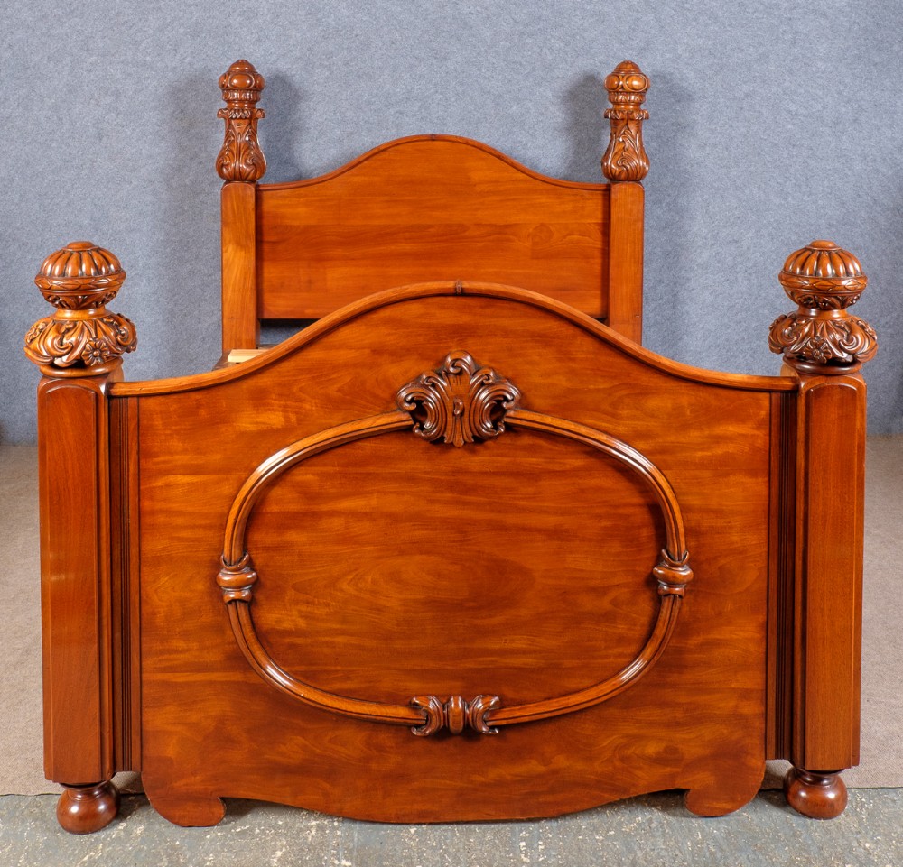 A Substantial Victorian 5ft. Mahogany Bed