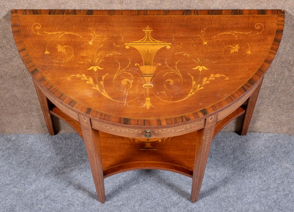 Edwards & Roberts Demi Lune Side Table
