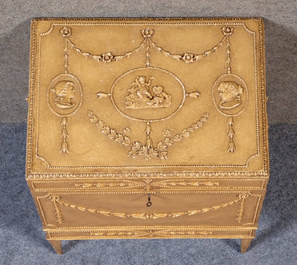 French Painted Freestanding Box on Legs