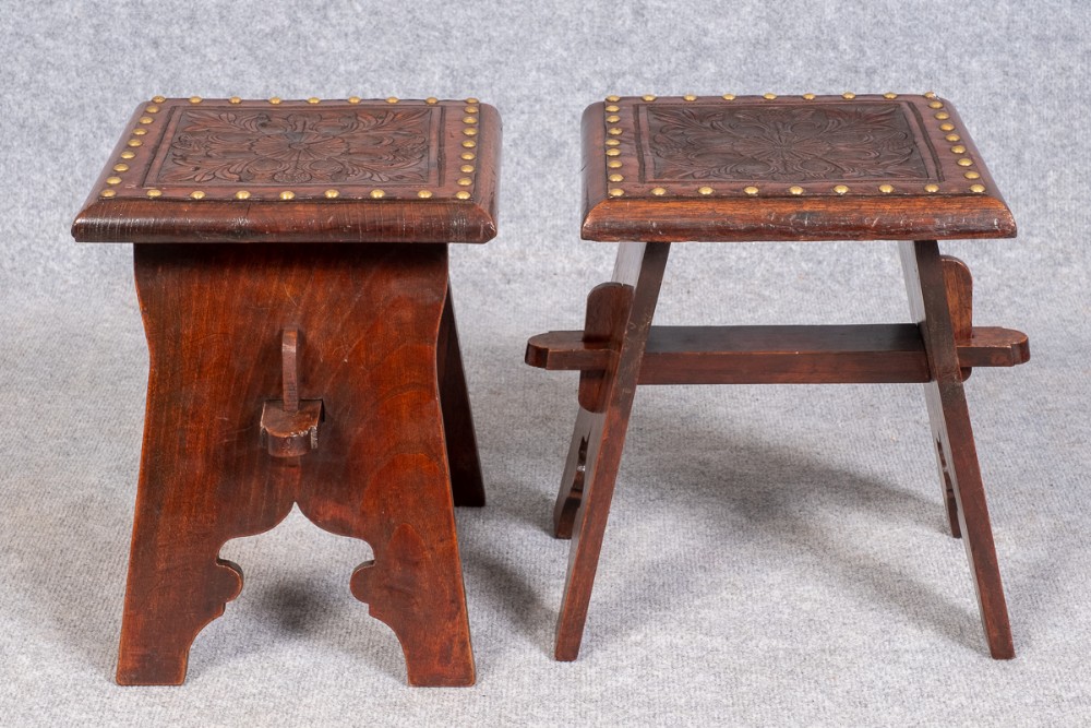 Pair of Arts and Crafts Foot Stools 